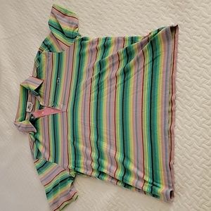 Men's striped Lacoste Polo